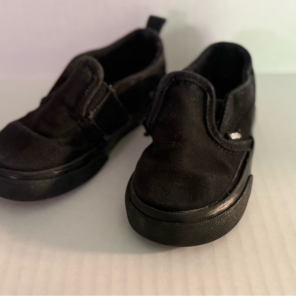 Black Kids Slip-On Vans